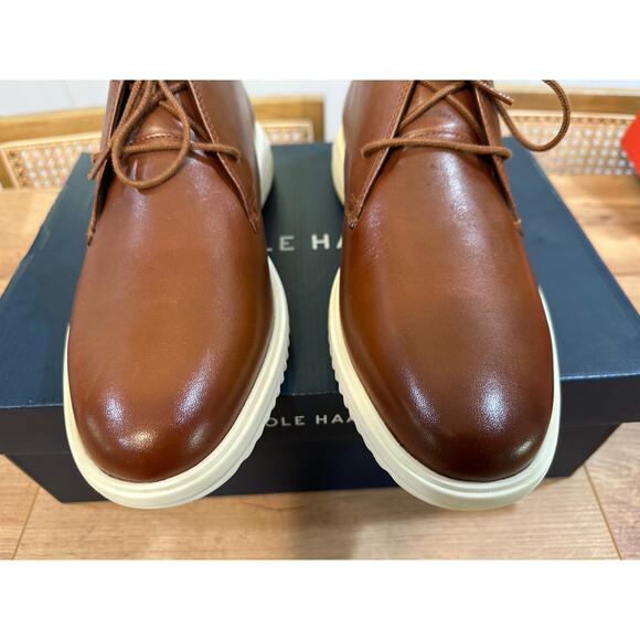 Cole Haan Men's Grand+Chukka Boots British Tan Leather Size 11.5 NIB Lightweight - Picture 6 of 14